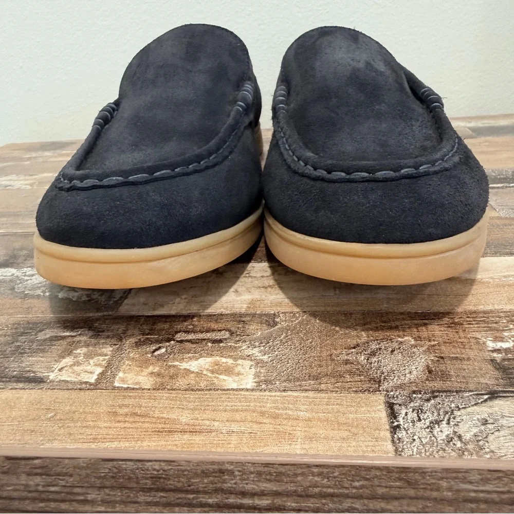 Charles Tyrwhitt Men's Navy Blue Suede Slip On Casual Dress Loafers Gum Sole (11 - Picture 7 of 12